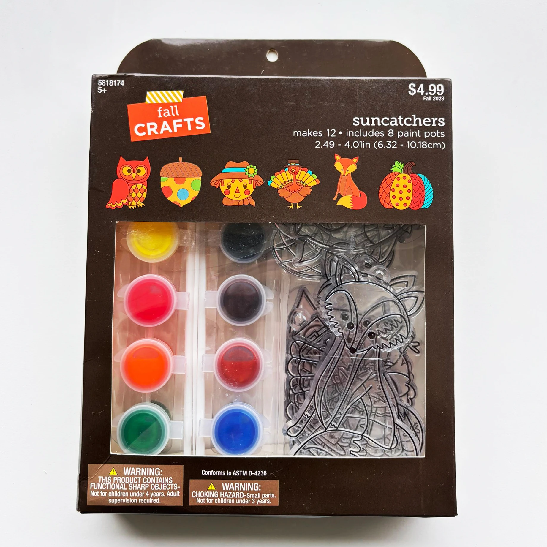 Sun catcher Window Wall Hanging Ornament Hand-Painted craft Fall Harvest gift