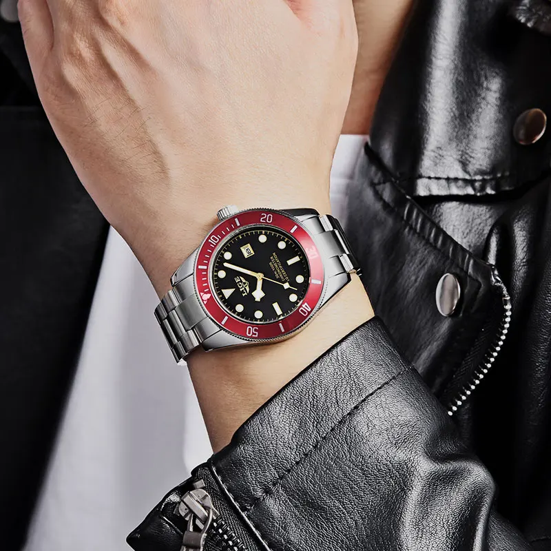 Мужские автоматические водонепроницаемые светящиеся часы нового дизайна LIGE, деловые наручные часы со стальным ремешком, мужские кварцевые часы