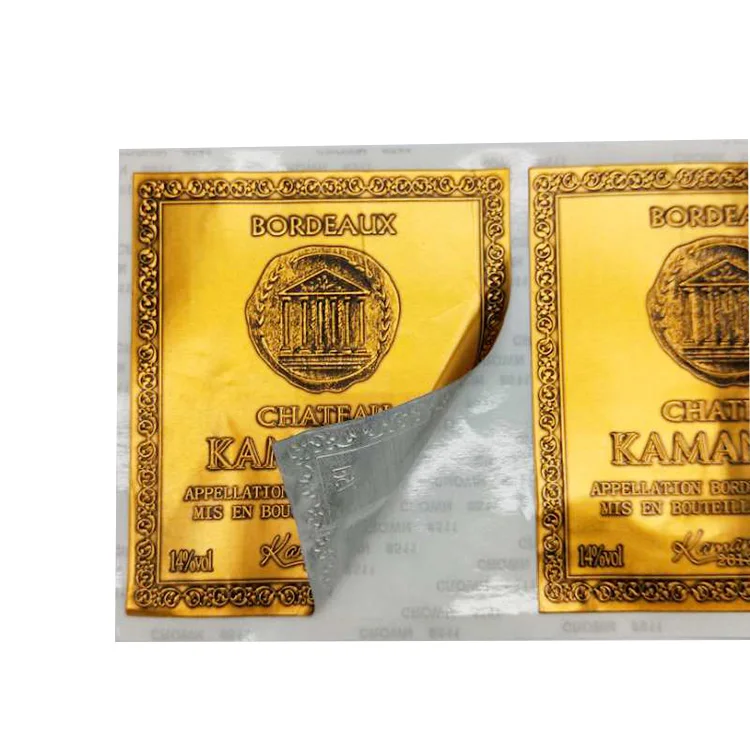 Роскошный Матовый тисненый Золотой металлический логотип флакон духов этикетка наклейка печать Алюминиевая Бутылка лист