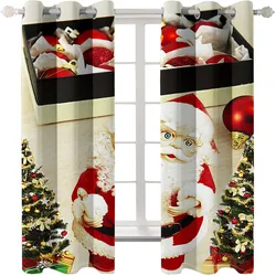 2023 Good Quality Customized  Indoor Blackout Room Christmas Pattern Decors Style Curtains
