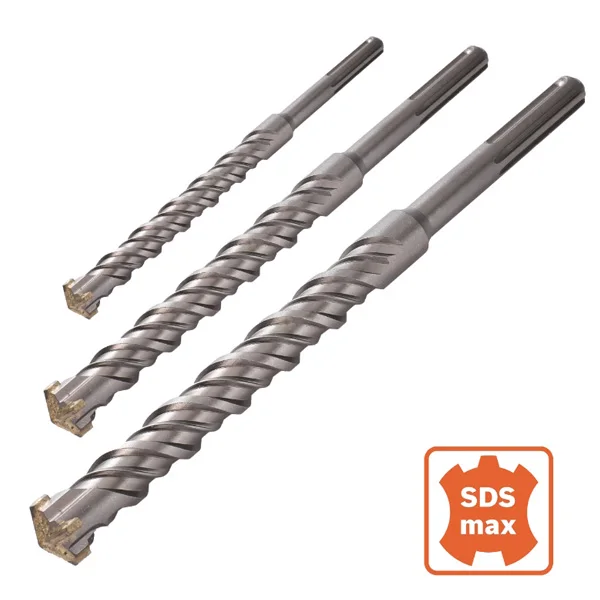 Evian High Quality SDS MAX YG8C tip 40cr cross head double flutes hammer drill bits for concrete drilling