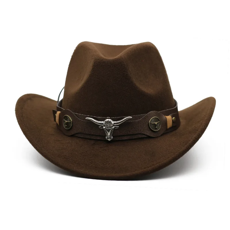 High Quality 9 Color In Stock Handmade Wide Brim Cowboy Hat Men Wool Cowboy Hat Sombrero Mexican Jazz Hat