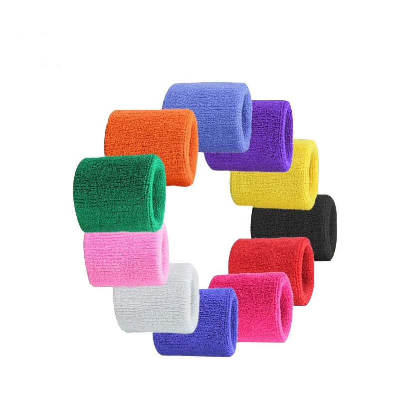 Sports Wristbands Sweatbands Moisture Wicking Athletic Cotton Terry Cloth Sweatband for Tennis
