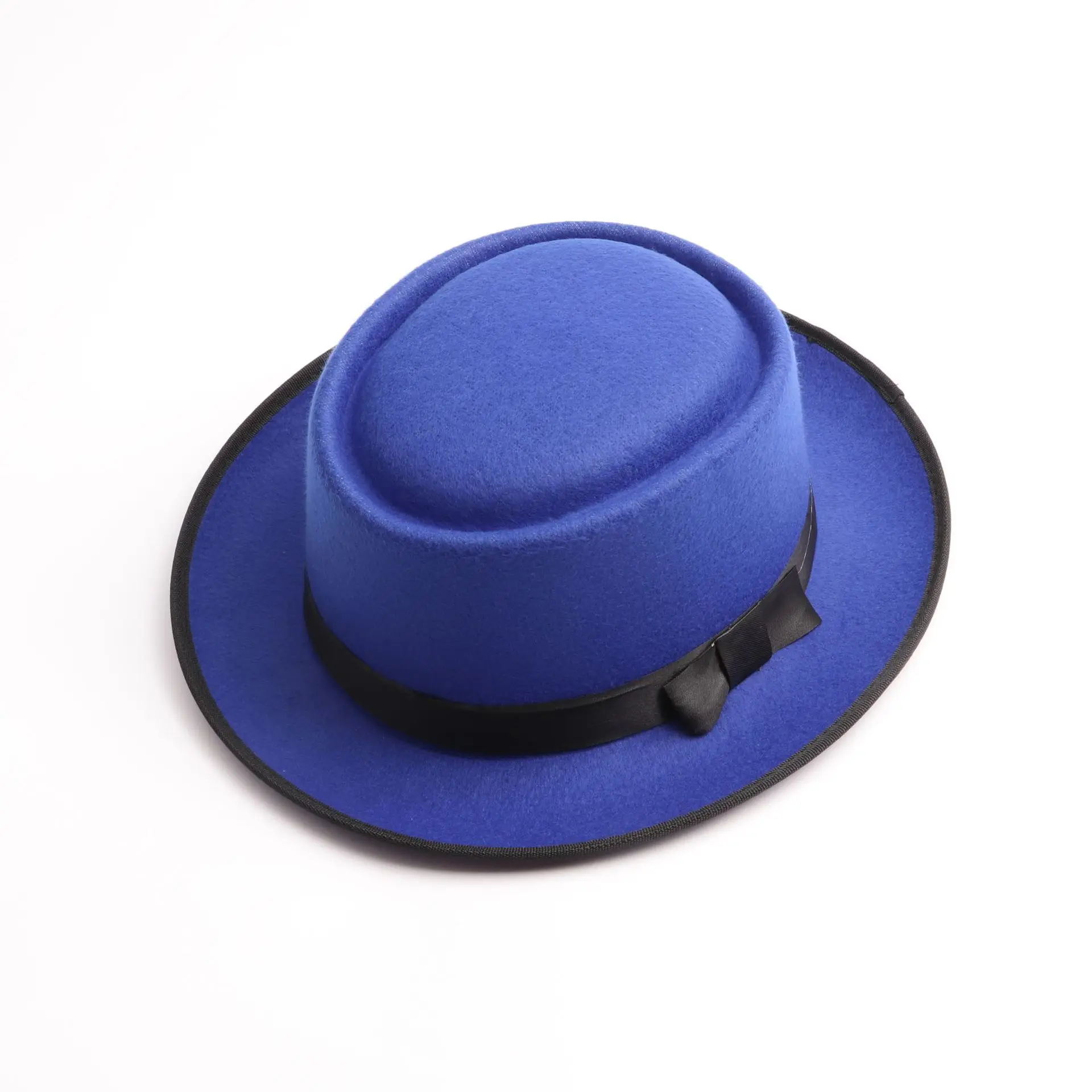 Sample and versatile artificial cashmere mini top hat wholesale fedora hats