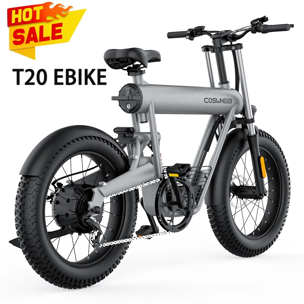 Coswheel T20 Oem Factory Electric Bike 500w Cheap Electric Scooter Bike Fat Tire Mountain Bicycle Electric Bike Customized Logo