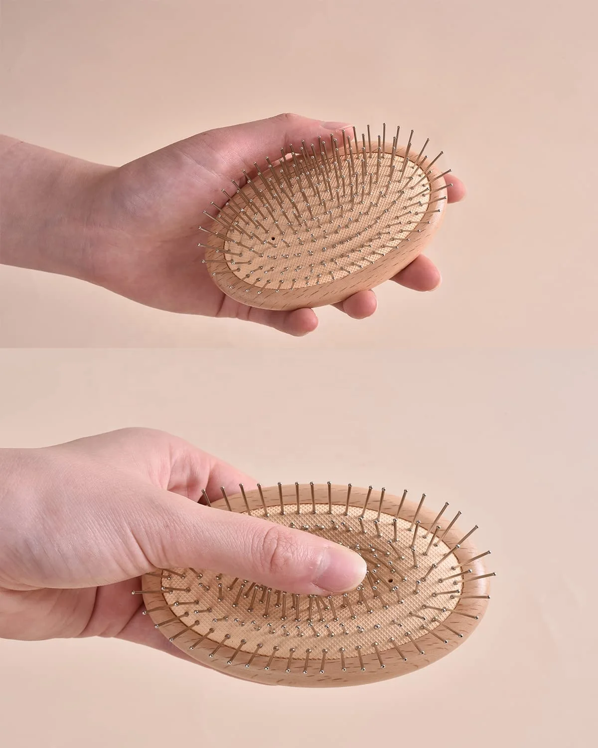 Steel Needle hair brush Easily Penetrates The Hair to Reach The Scalp Mini brush can be a wig brush