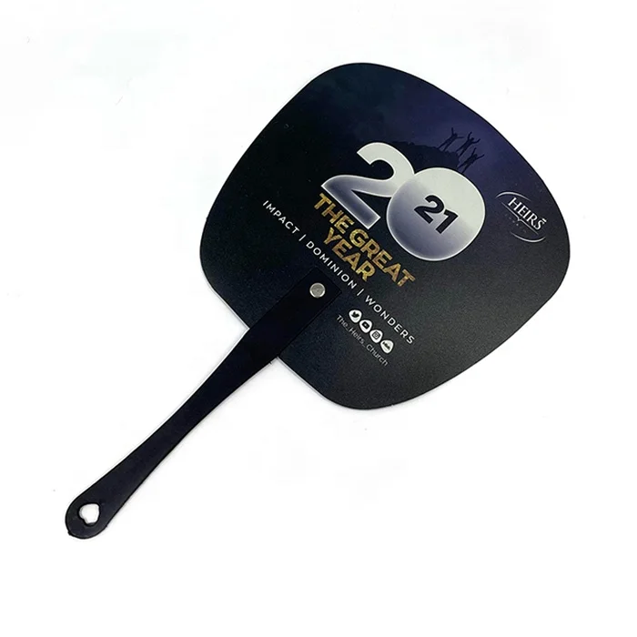 Personalized Custom Printing Plastic PP Hand Fan Promotion Business Gifts Fans