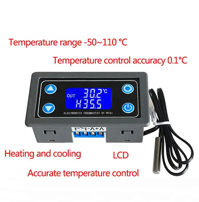 Original XY-WT01 Temperature Controller Digital LED Display Heating/Cooling Regulator Thermostat Switch