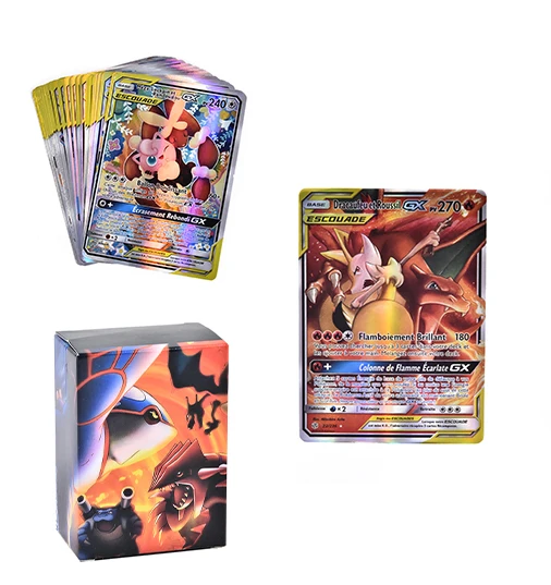 No Duplicates 100 Piece Rare Golden Chariza Rare Poke Cards Pack Assorted Collection Shinny Free Foil Poke mon Cards