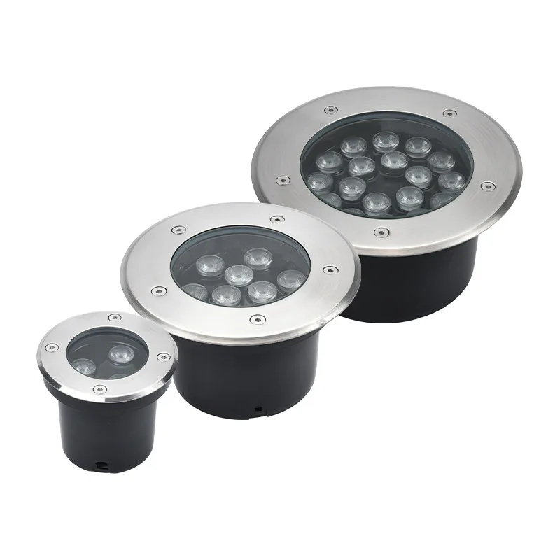 Outdoor Stainless Steel Casing Landscape Underground Light RGB 12V 24V IP68 Buried Lights led Underground Light
