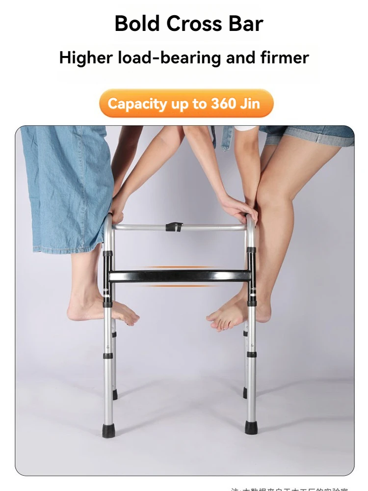 Folding mobility frame walker Adjustable Rollator&Walker for elderly people Stainless steel portable walker aids