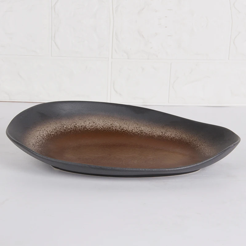 special shape plate irregular ceramic bakeware High temperature resistance and no deformation porcelain Square baking dish