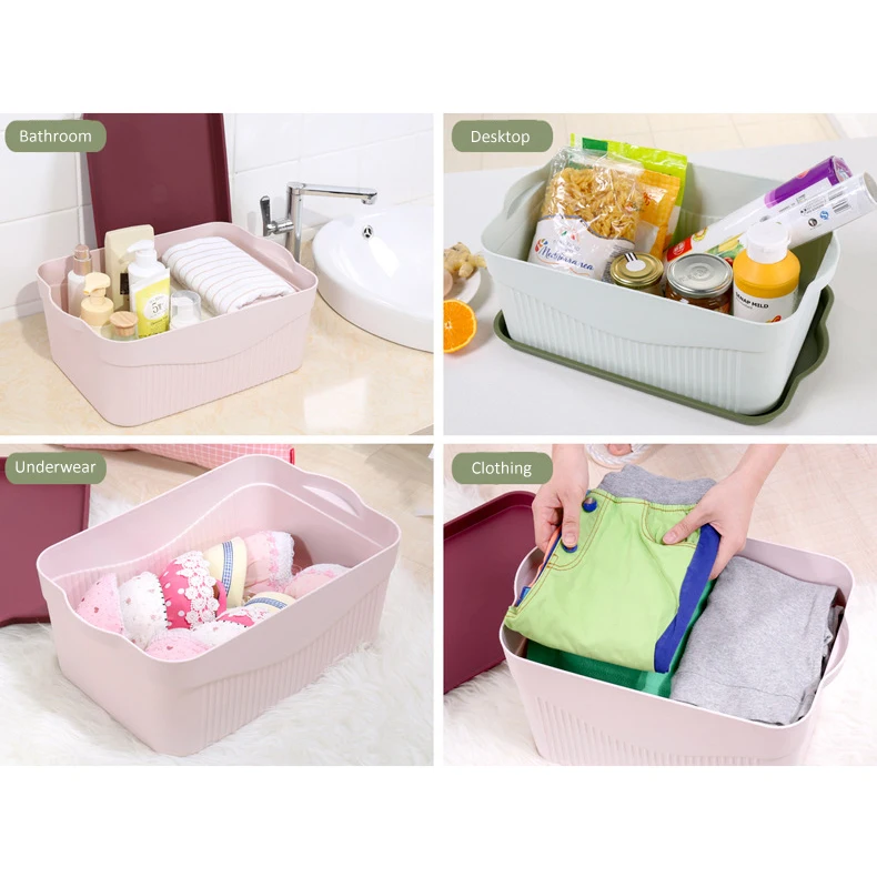 Wholesale Eco-friendly Plastic Stackable Cloth Storage Bins Clothes Organizer Toys Storage Box