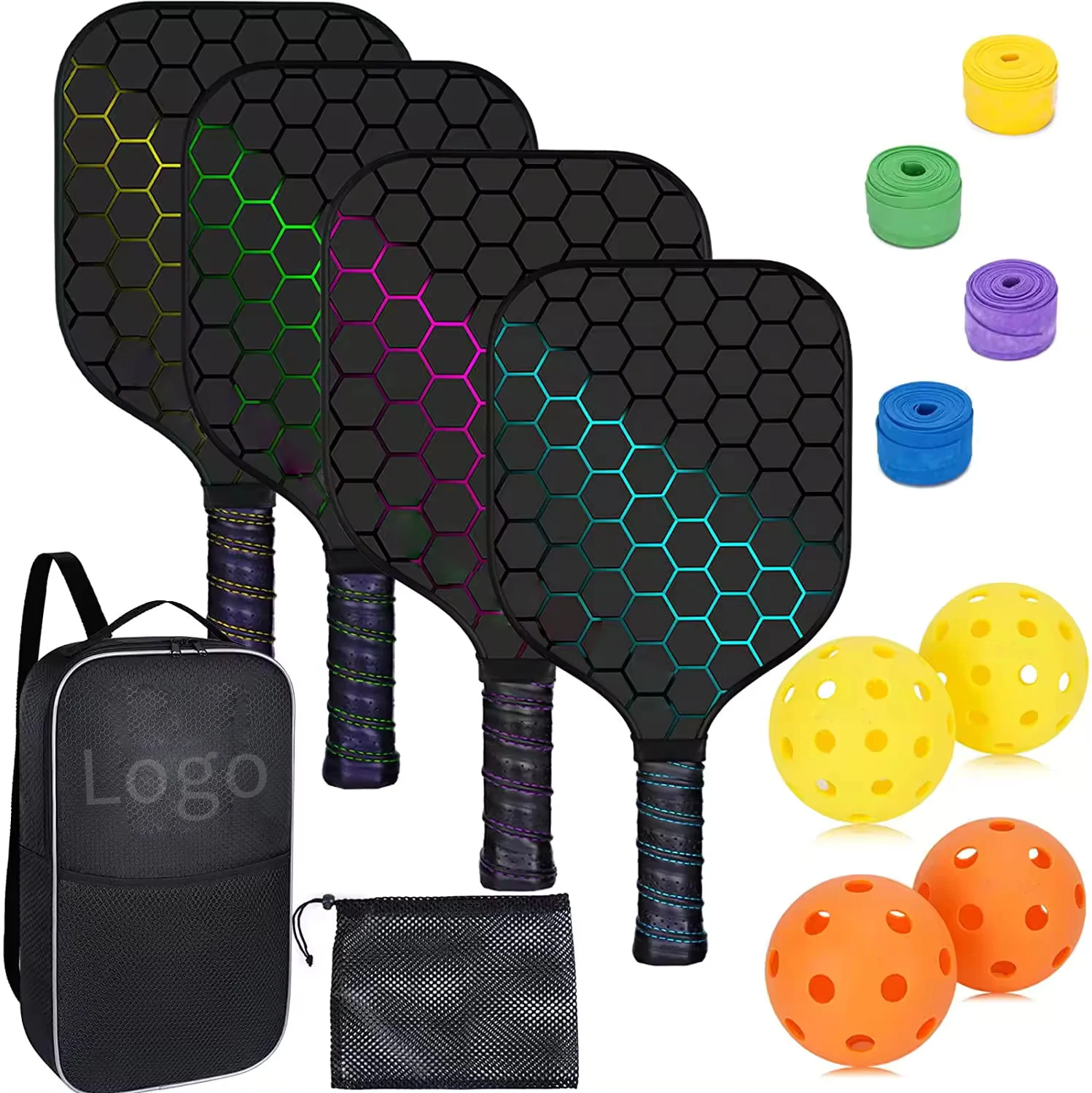 Raw Toray T700 Carbon Fiber Pickleball Paddle with 16mm Polypropylene Honeycomb Core Thermoforming Sealing Edge Unibody Construt