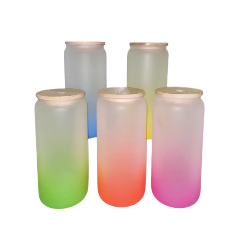 Us warehouse 20oz frosted glass mug custom logo hand blown Double Wall Clear Borosilicate Glass Cup