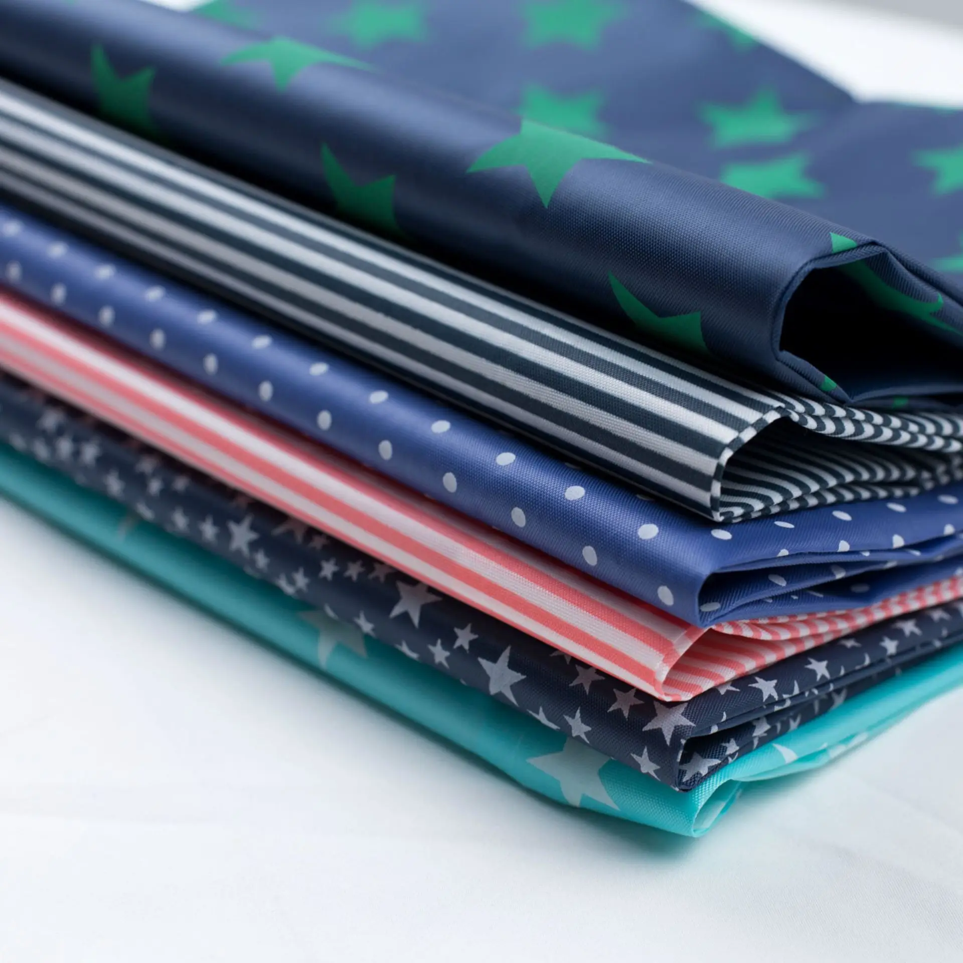 Printed Foldable Shopping Bag Folding Pouch Tote Handbag Oxford Cloth Portable Large Capacity Eco-Friendly Storage Bag