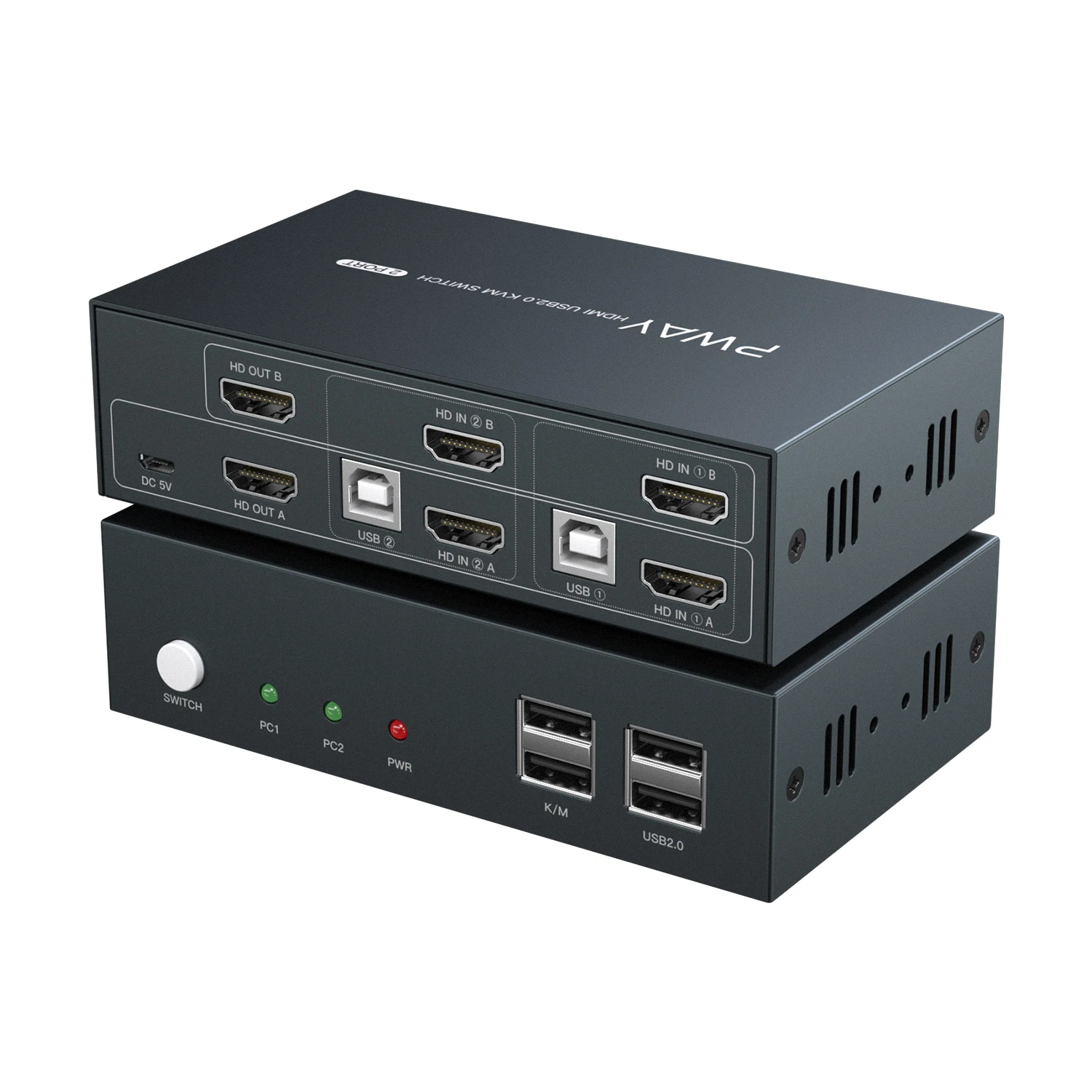 KVM-переключатель двойной монитор с двойным дисплеем 3840*2160 @ 30 Гц. EDID и сканер времени горячего запуска