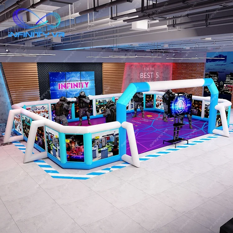 4 6 8 10 Players VR Shooting Game Multiplayer VR Gun Game Simulator Indoor Virtual Reality Escape Room 9D Vr Game Machine Arena