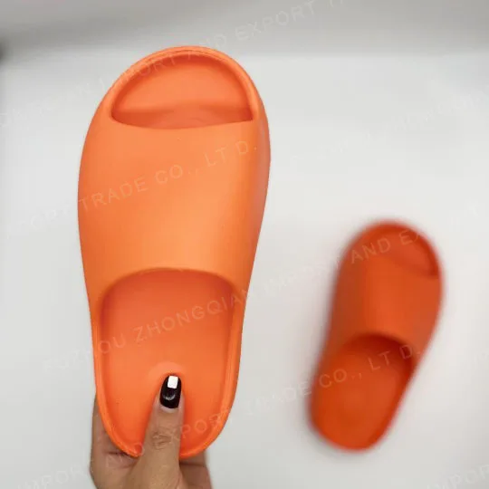Cheap Custom unisex eva foam Injection shoes pink orange yeezy slides slippers for women men