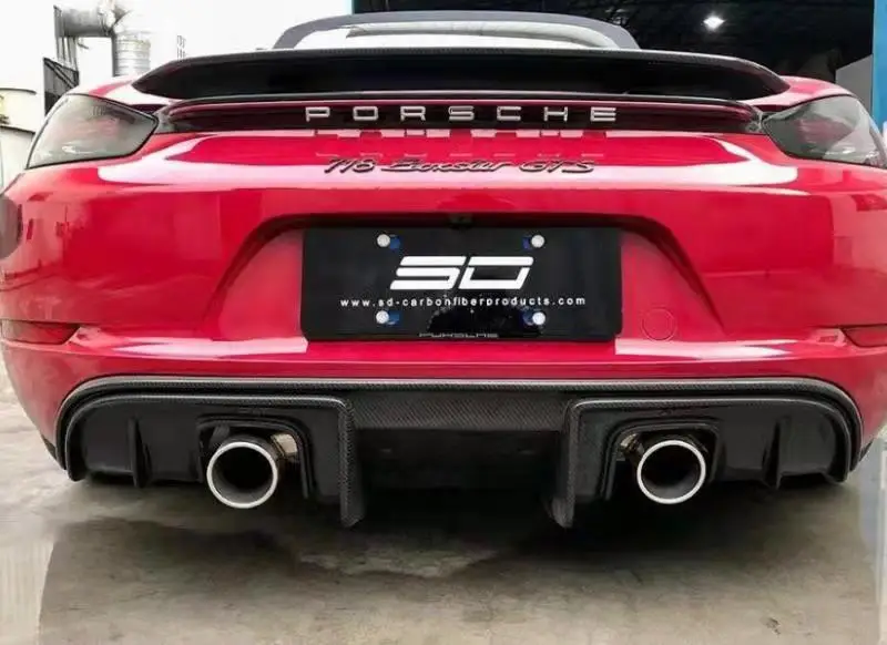 Automotive Parts Rear Bumper Lip For 2016-2019 Porsche 718 Boxster Cayman Upgrade 718 Porsche GT4 Rear Diffuser