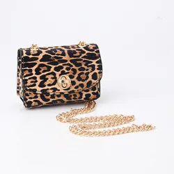 Stylish Mini Pouch Leopard Braided Chain Satchel Decorative Waist Bag Can Be Matched With Belt