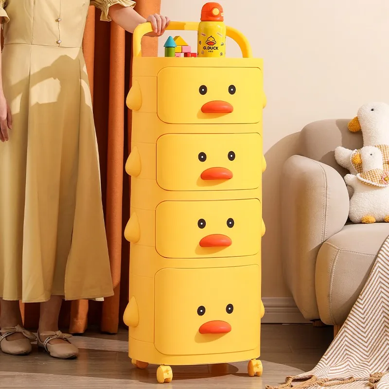 XingYou cheap children bookshelf plastic kindergarten furniture toy chest drawer storage cabinet