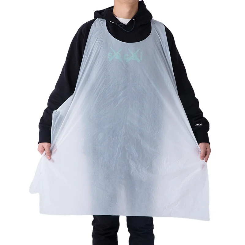 Environmental cpe disposable plastic apron without sleeve medical disposable apron