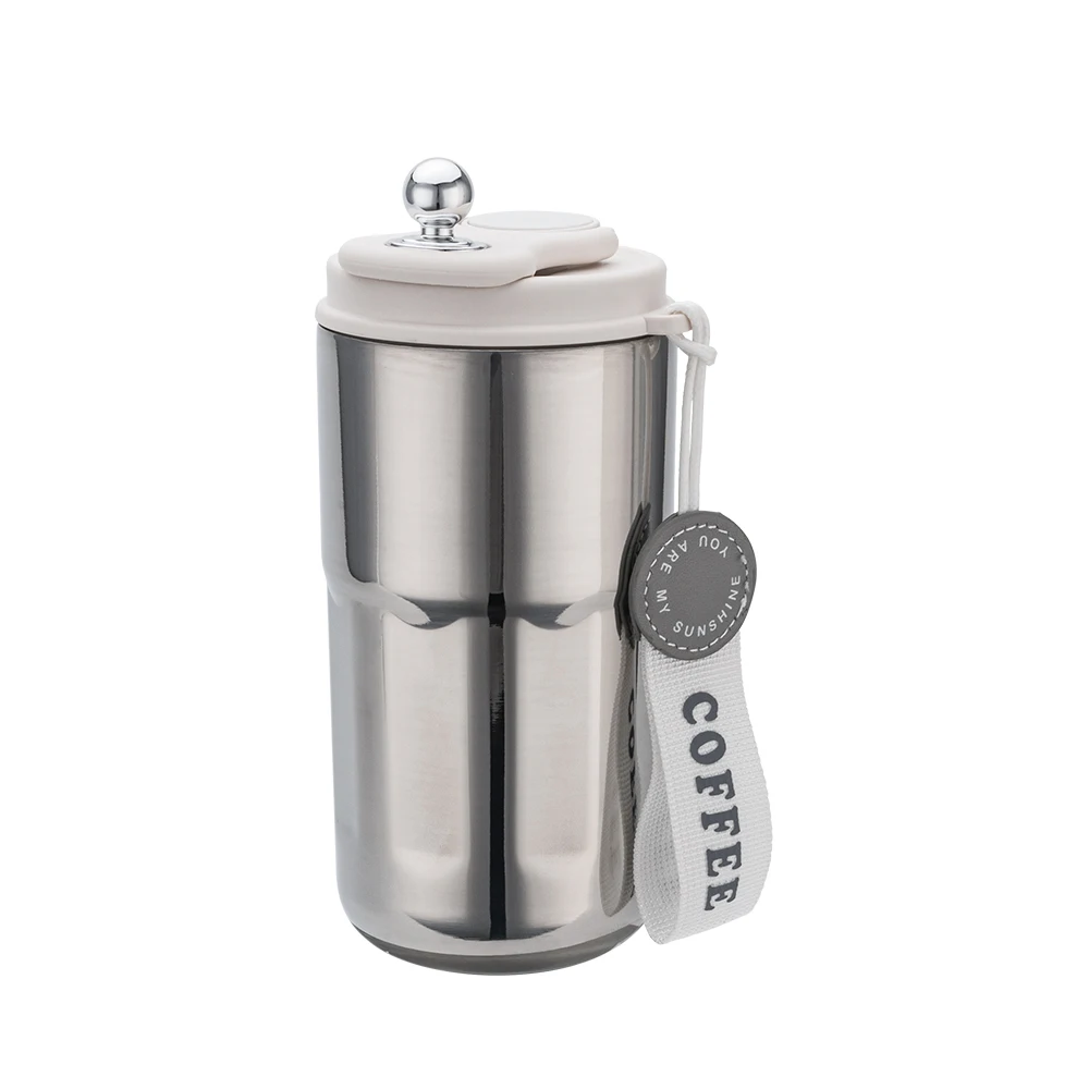 Vacuum Modern Spill proof tumbler stainless steel insulated travel coffee mug with custom logo