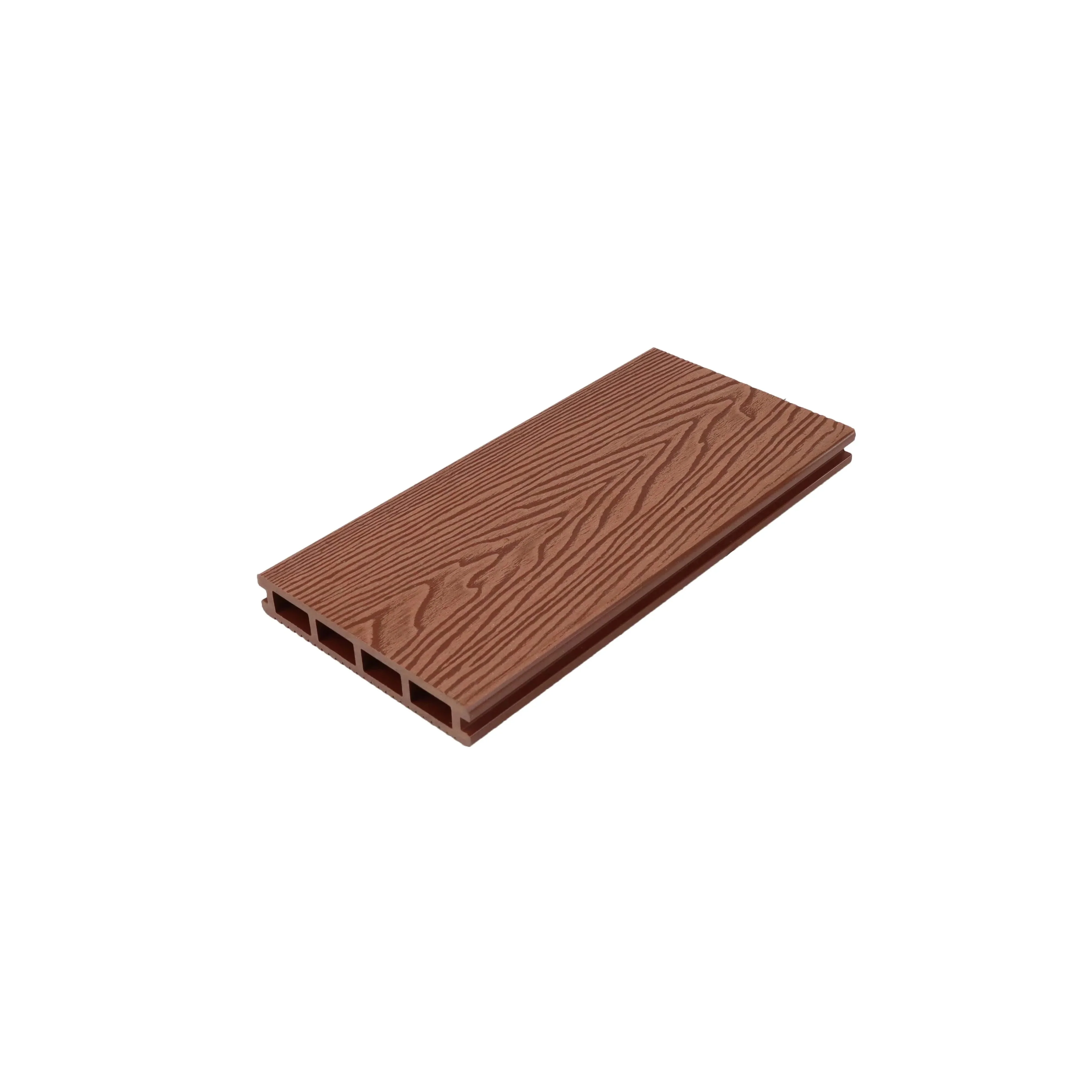 New technology 3D embossed co-extrusion outdoor plastic wooden decking composite wpc flooring
