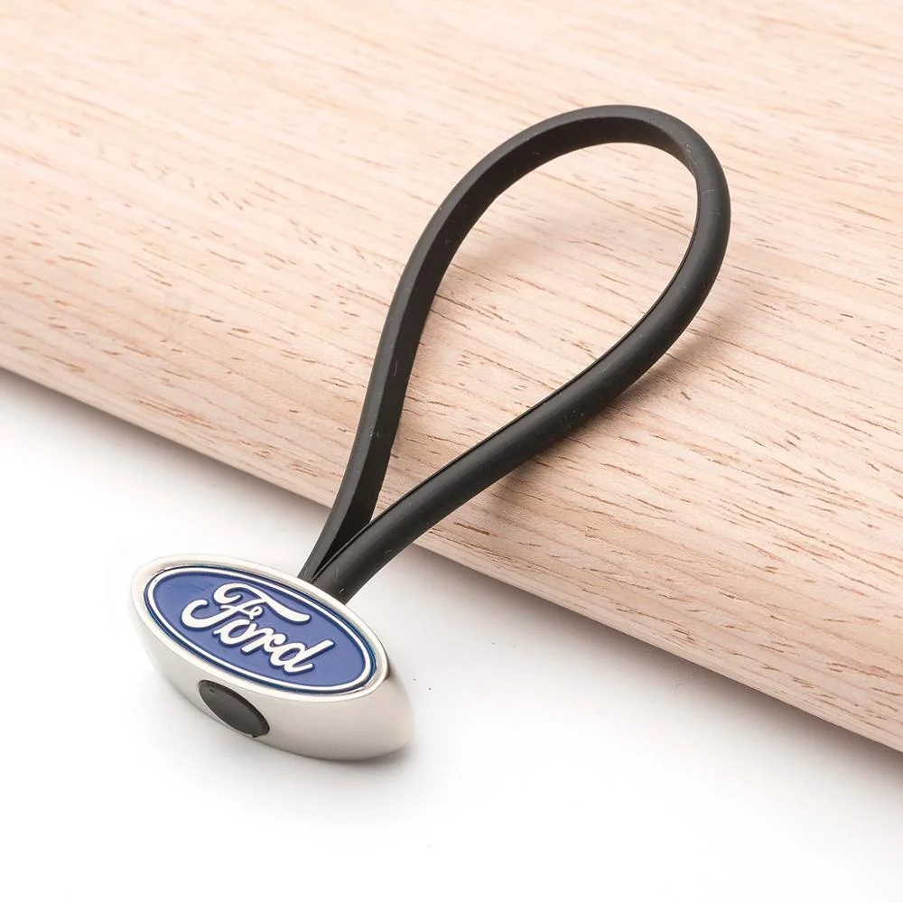 Custom metal tag keychain with car brand