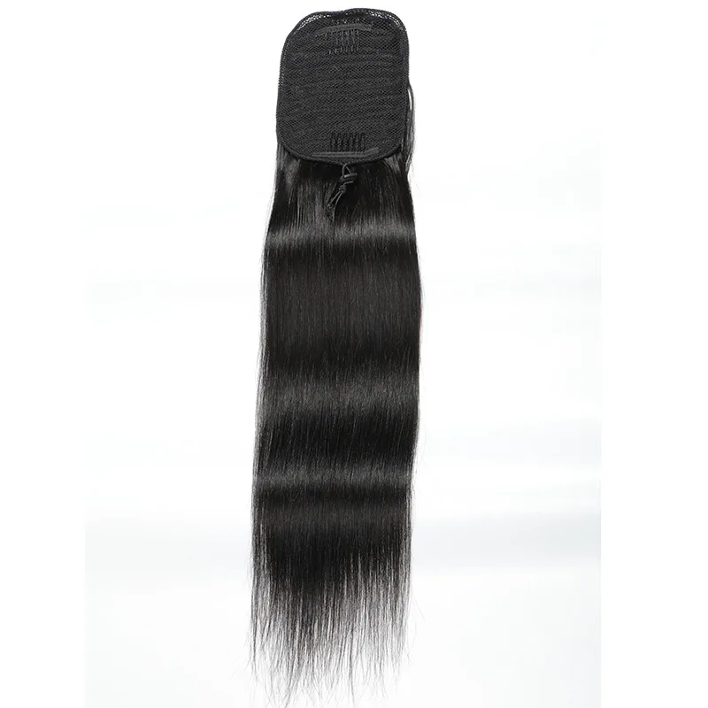 straight pony tail headband real human hair top quality afro kinky hair ponytail Drawstring Ponytail Human Hair