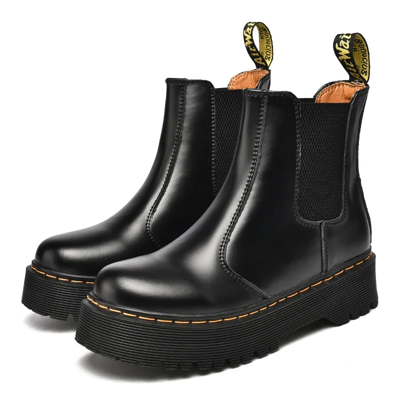 Custom comfortable Choice Western Mens Chelsea Boots Split Leather Rugby Boots For Men Winter Mens Winter Boots Dmartens