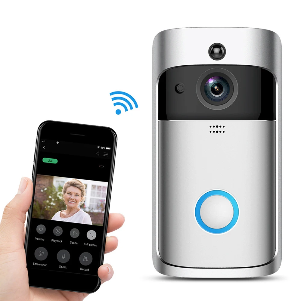 2022 Tuya Waterproof Night Vision Home Security 1080p Fhd Camera Digital Visual Wifi Smart Video Doorbell