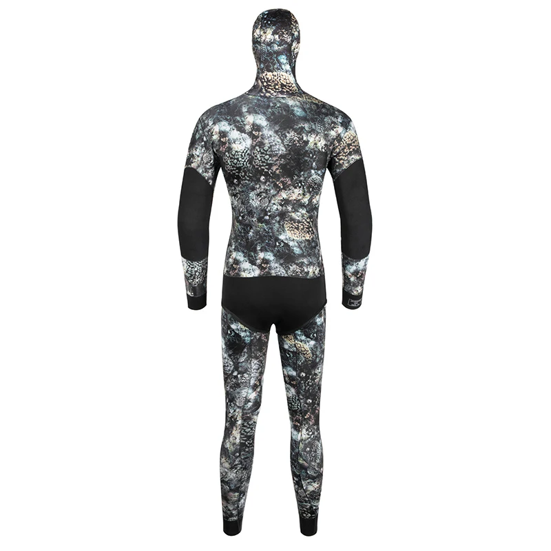 DIVESTAR Spearfishing Wetsuit Coral Camouflage Fishing Wetsuits GBS Open Cell Lining Diving Neoprene Suit 3MM