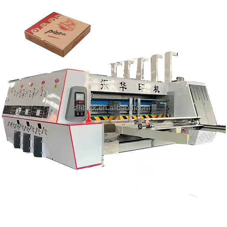 SYKM  Customized Carton Box Making Machine 4 Colors Flexo Corrugated Automatic Printing Slotting And Die Cutting Machine