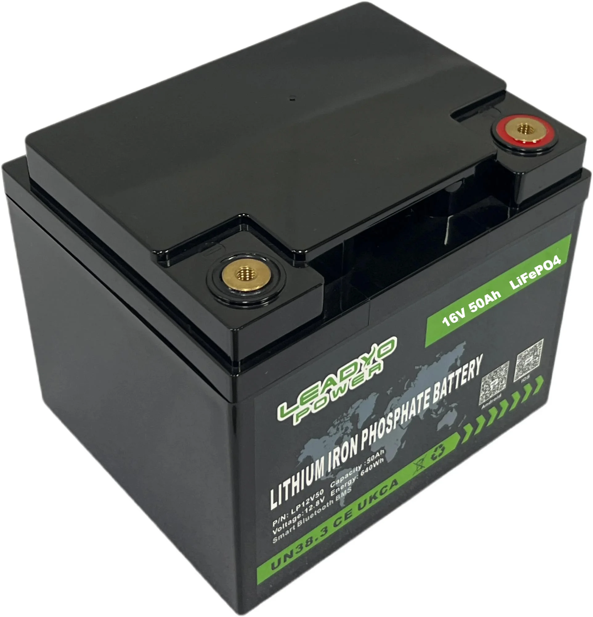 Перезаряжаемые литий-ионные аккумуляторы LiFePO4 16V 48Ah 50Ah батарея для рыболовной лодки морской электроники