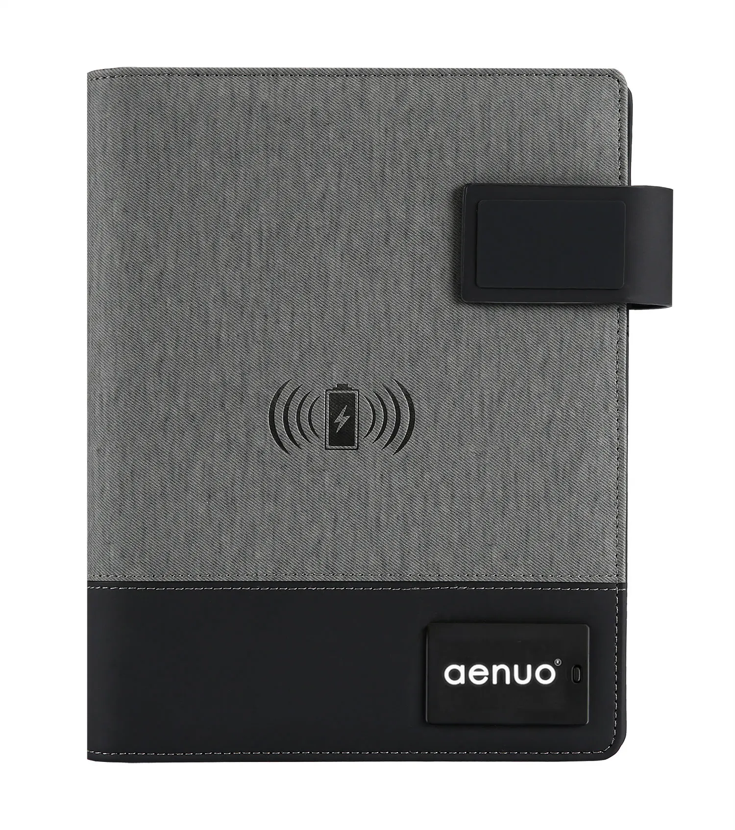 
Planner diary notebook with power bank and usb flash drive A5 business notebook with wireless charger 