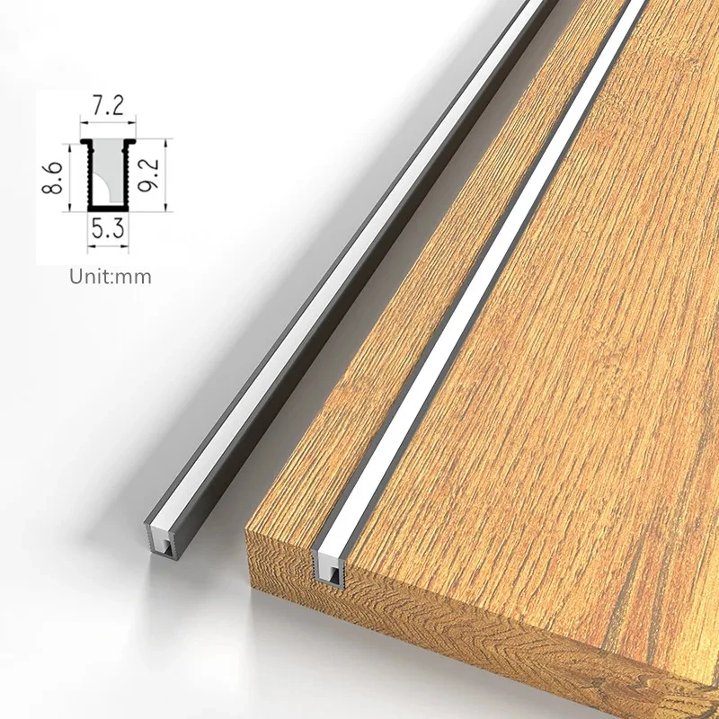 Сверхтонкий силиконовый алюминиевый профиль, 6*9 мм