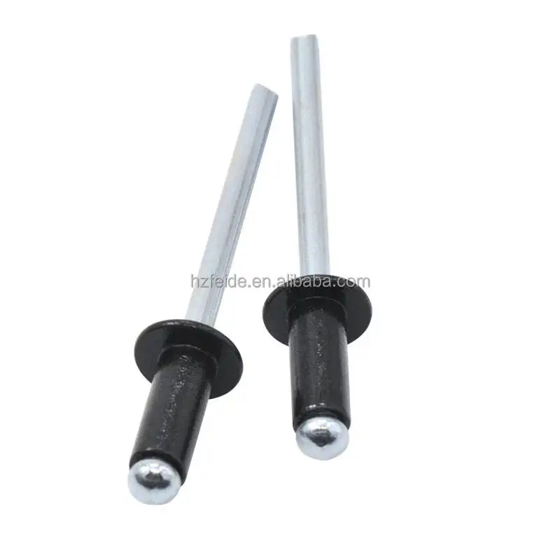 Wholesale Black Painted Round Head Aluminum Steel Open Type Blind Split Pneumatic Rivet