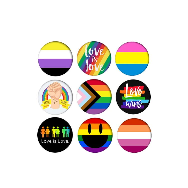 low-cost LGBT Pride Lesbian Gay Bisexual Transgender printed buttons badges pins