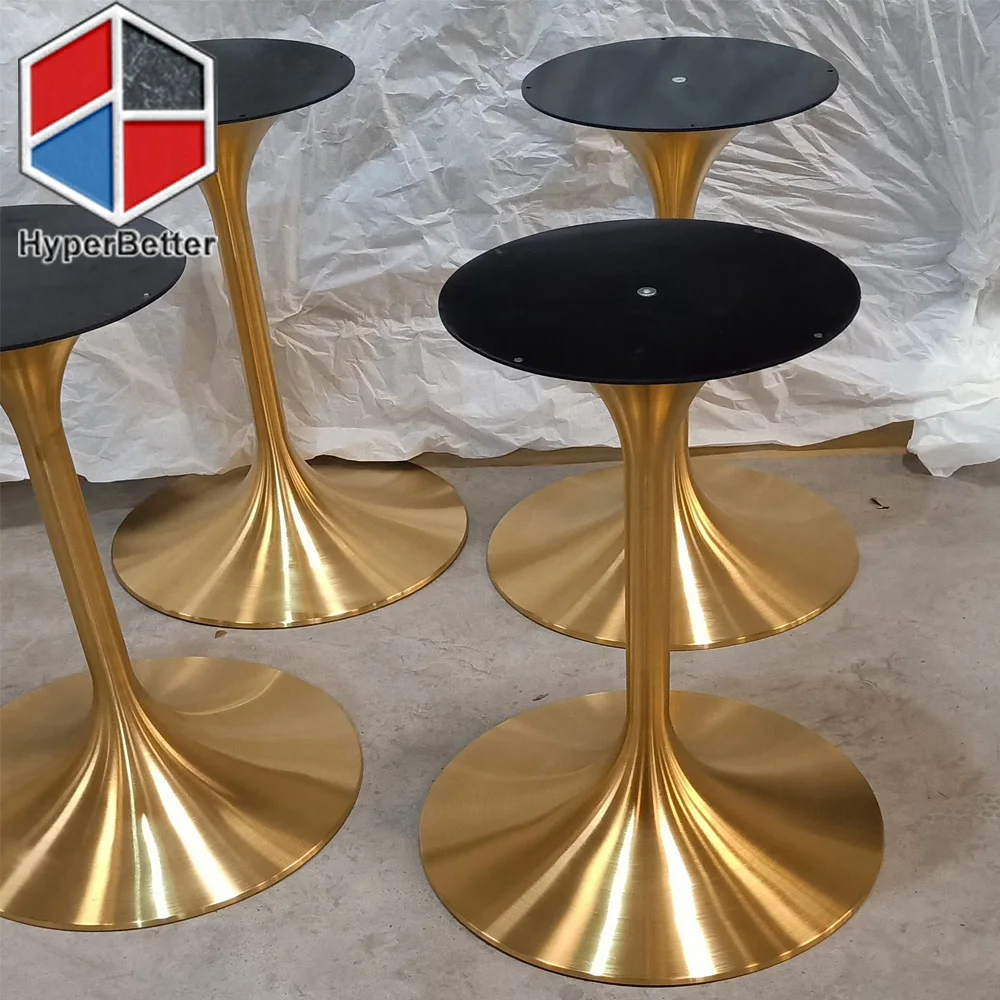 Golden Stainless steel table leg for dining table