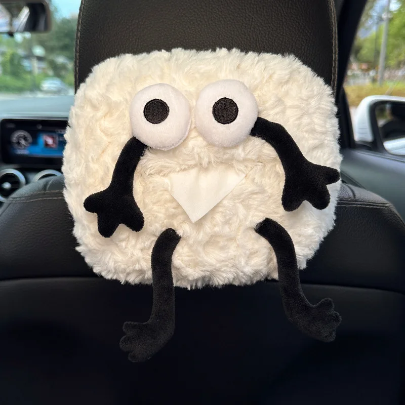 Cute Cartoon Little Hands Little Feet Car Tissue Box Plush Napkin Holder Universal Auto Room Paper Animal Decoration Bracket