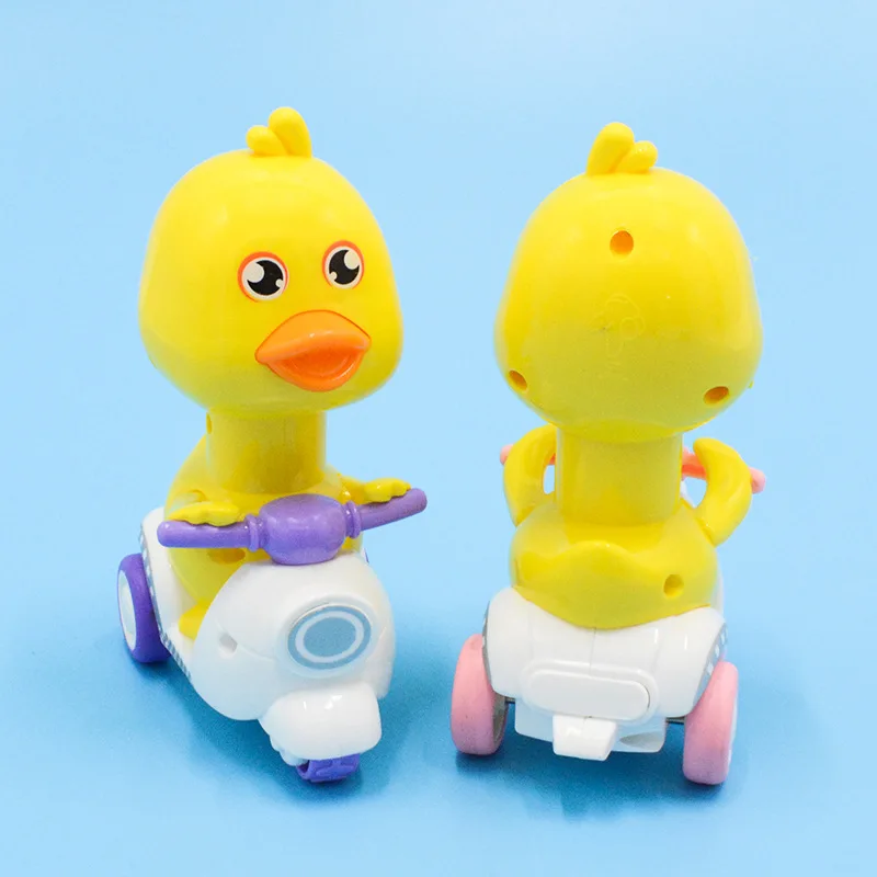 2025 Best Selling Wholesale Cute Animal Duck Design Pressing Inertial Sliding Plastic Toys Duck Return Car