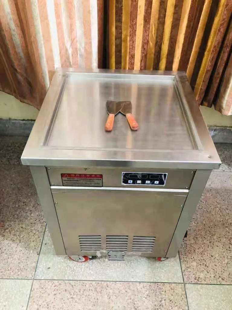Factory price CE 110v/220v USA thai snack food machine fried ice cream roll ice cream machine
