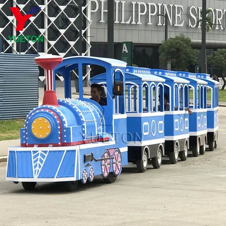 Fun Fair Attraction Shopping Mall Tourist Battery Mini Electric Trackless Train For Sale
