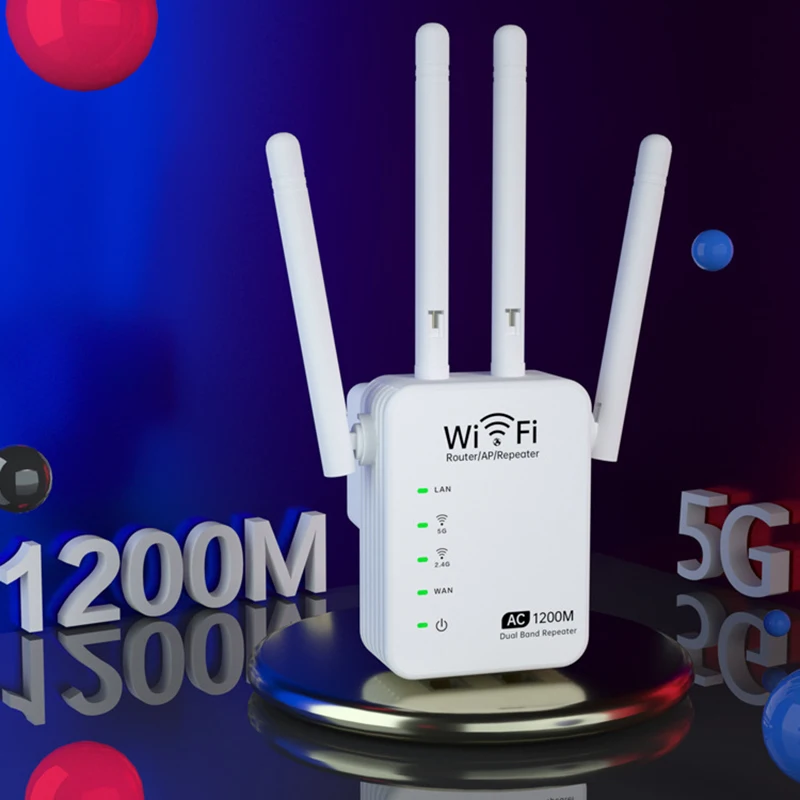 5G маршрутизатор усилитель Wi-Fi 1200M удлинитель сигнала