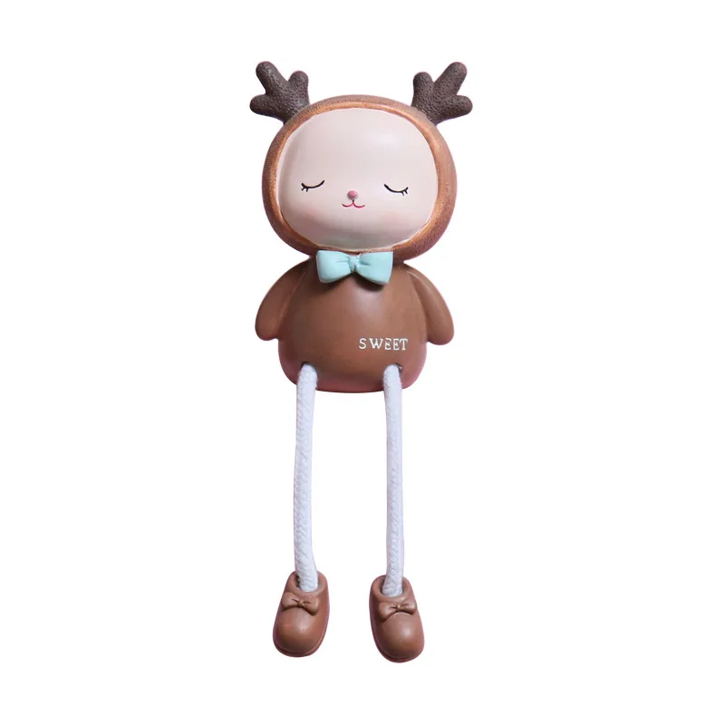 New Cute Long Legged Doll Living Room Wall Bedroom Room Decoration Lovers Gift Resin Ornaments