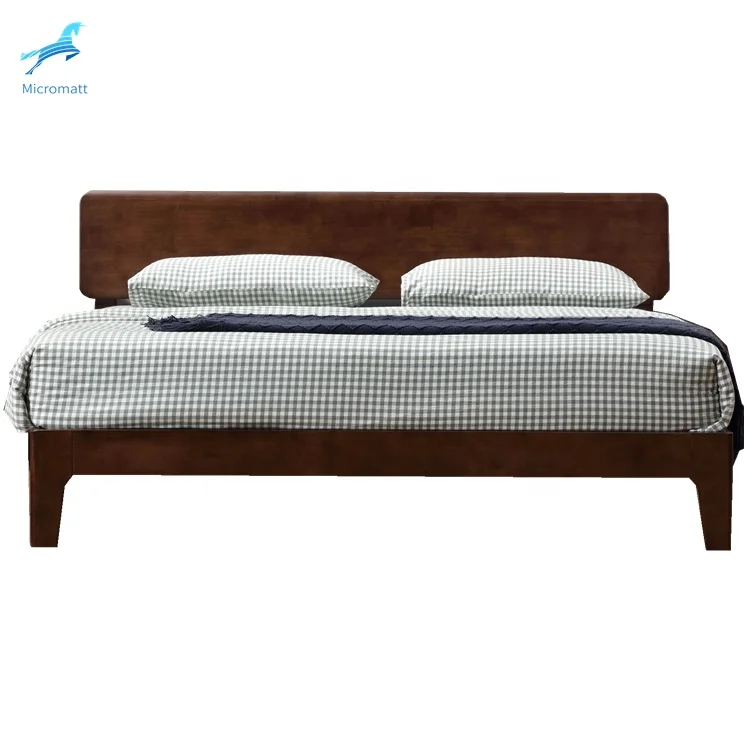 Wholesale 2020 New Style Bedroom Furniture Brown Color Comfortable Wood King Size Bed
