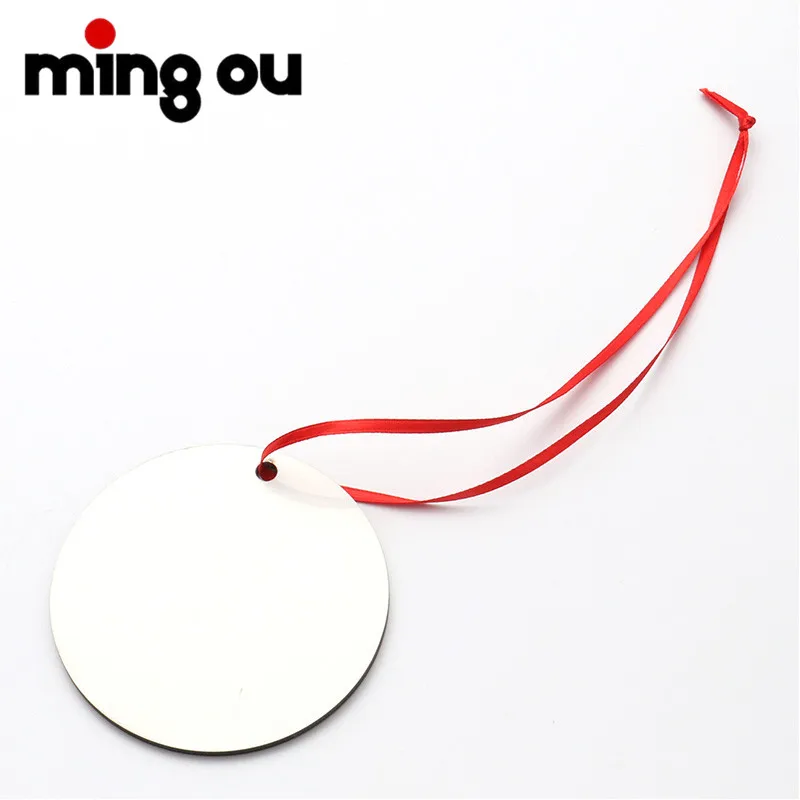 Hot Sale Custom MDF Christmas Ornaments Sublimation Blank For Home Decoration
