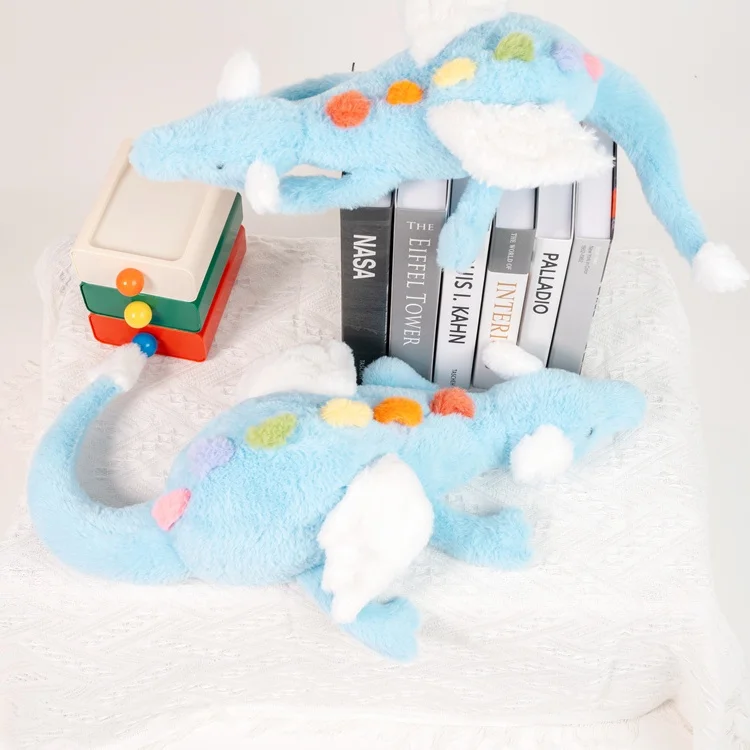 Hot Sale Lovely Soft Plush Toy Little Snow Dragon Plush Dinosaur Stuffed Animal Flocked Mystical Soft Doll Toys For Kids Gifts